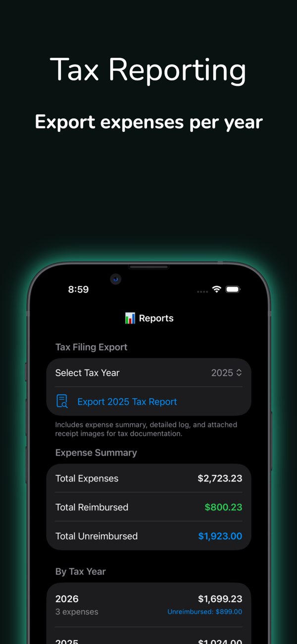 Screenshot 4 of Reimbursable app